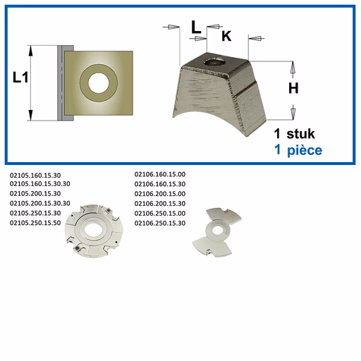 Spanblok L=12,1mm L1=15mm K=11mm