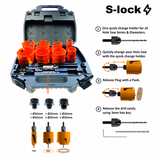 10-delige multi-construct gatzagenset in koffer · 550G-SET10