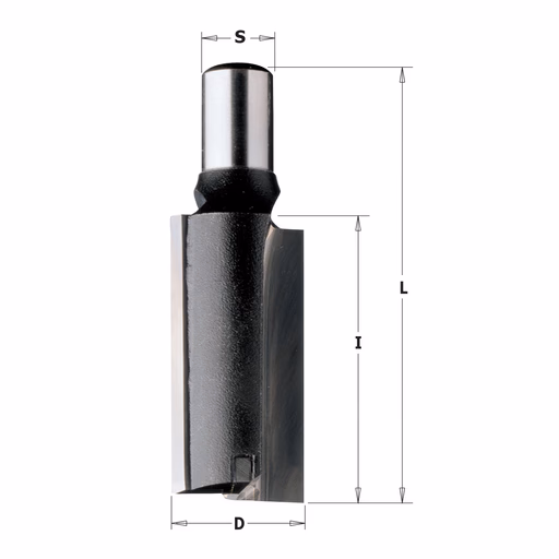 Rechte groeffrees in HW D=12mm L=52mm I=26mm Z2+1