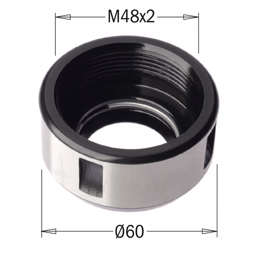 Klemmoer voor spantang DIN 6388, rechts D=60mm