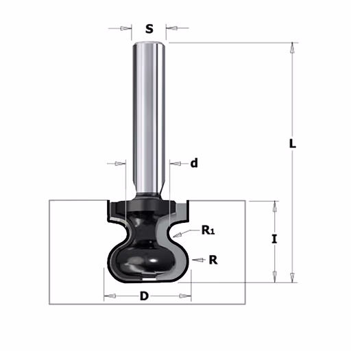 Handgreepfrees (contractor), HW D=19,05mm L=57,2mm I=19,05mm R=4,8mm