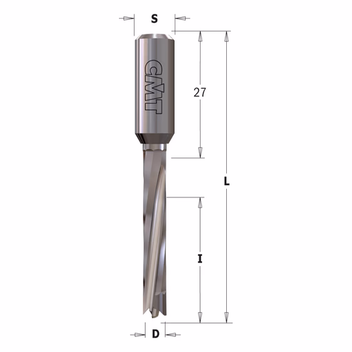 Drevelboor, rechts D=6mm L=70mm L1=27mm I=30mm