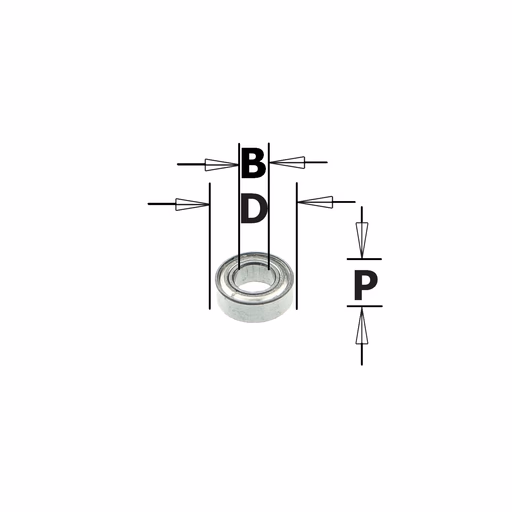 Standaard kogellager D=9,3mm B=4,76mm P=3,17mm