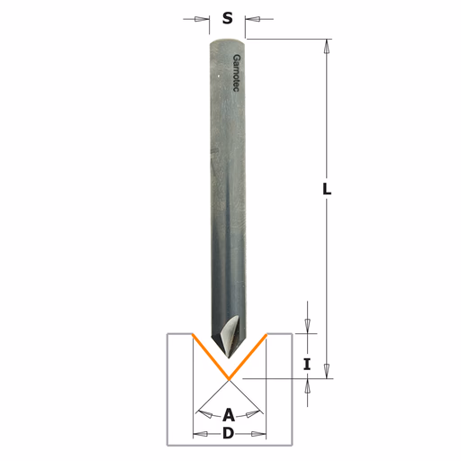 V-groeffrees I=10mm A=90° Z2