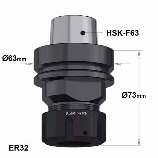 HSK precisie-spantanghouder ER32 · 183.300.91