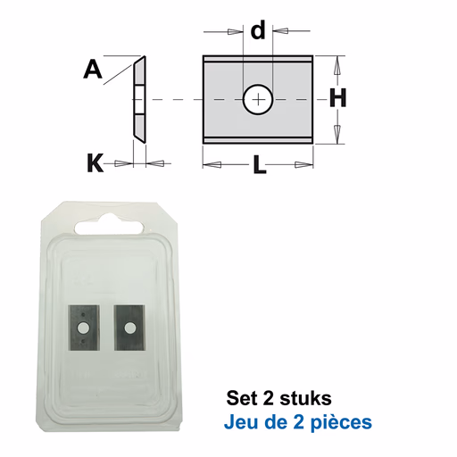 HWM wisselmessen (per 2 st.) L=11,6mm K=1,5mm