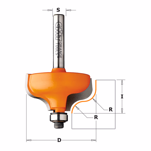 Profielfrees met kogellager, HW D=28,7mm L=53mm I=13mm R=4mm · 760.040.11