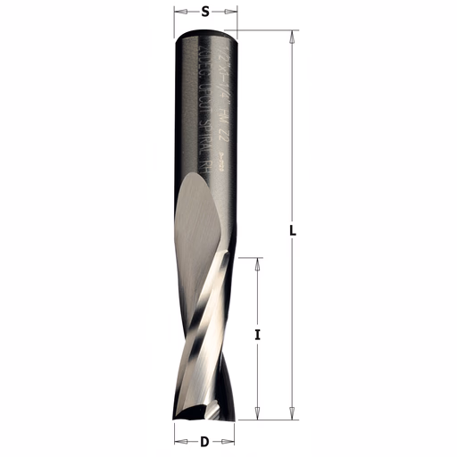 Positieve spiraalfrees, HWM D=12mm S=12mm L=90mm I=42mm · 191.121.11