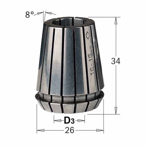 Precisie spantang ER25 · 184.040.25