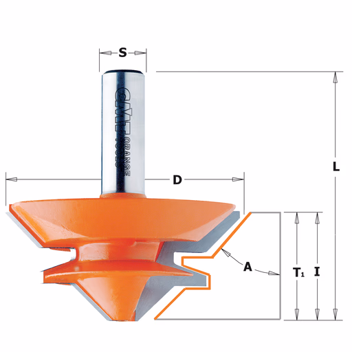 Verstekfrees met rechte hoeken, HW D=70mm L=70mm I=31,7mm