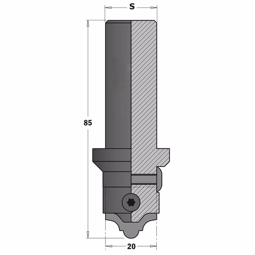Profielfrees voor profielmessen S=12mm