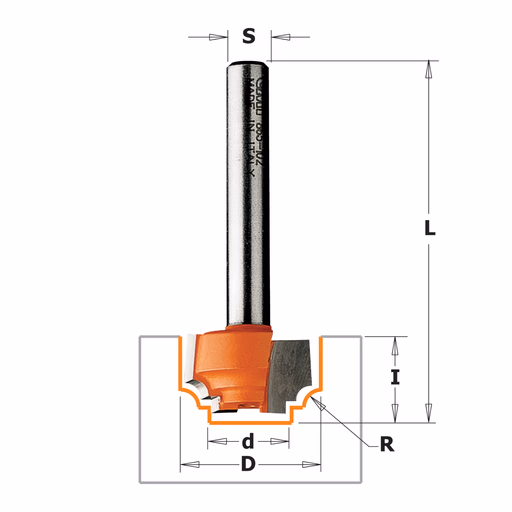 Klassieke profielfrees, HW D=19mm I=11mm R=2,4mm d=11,1mm · 965.102.11