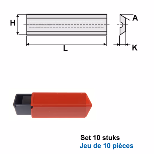 HWM wisselmessen Leitz-Systeem"(per 10 st.)" L=19,7mm