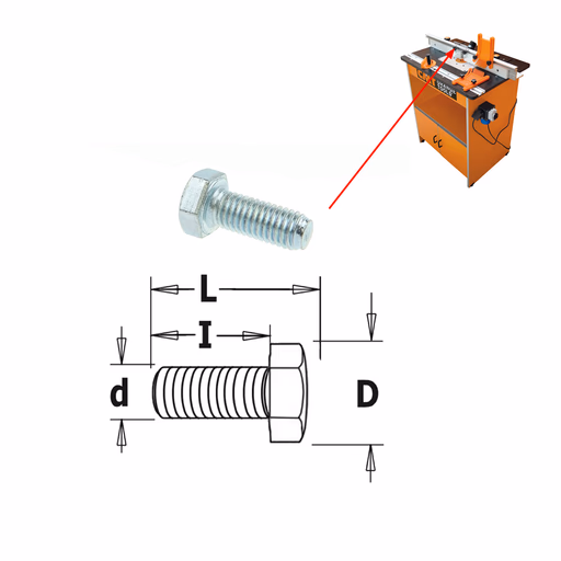 Zeskant moer S=13mm L=26mm