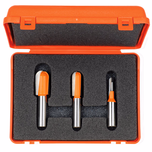 3-delige bolle radiusfreesset, HW S=1/4"