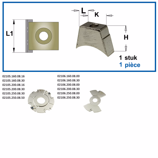Spanblok L=7mm L1=7,6mm K=11mm