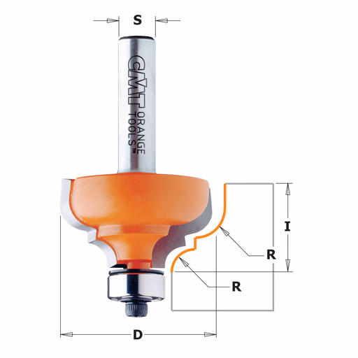 Profielfrees met kogellager, HW D=28,7mm L=55,5mm I=13mm R=4mm · 744.287.11