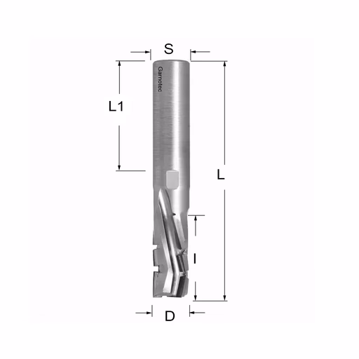 Diamantfrees negatieve PCD Z3+1 Nesting D=12mm L=70mm I=25mm (9+1 PCD)