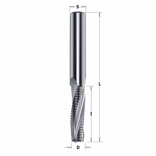 Positieve schrobfrees, HWM D=16mm S=16mm L=90mm I=35mm