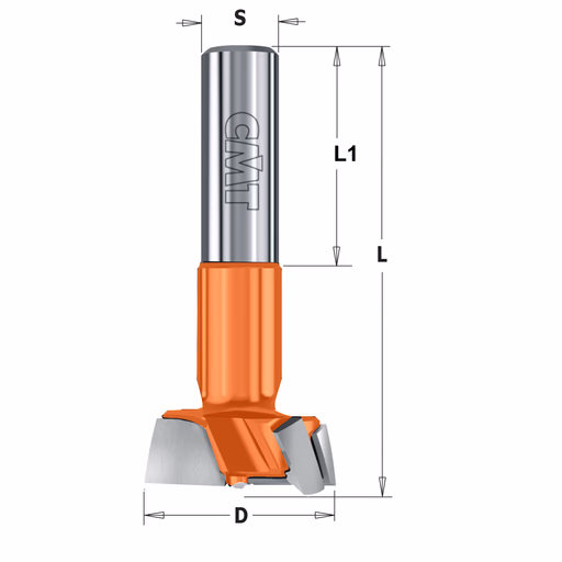 Cilinderkopboor D=15, links L=57,5mm · 317.150.42