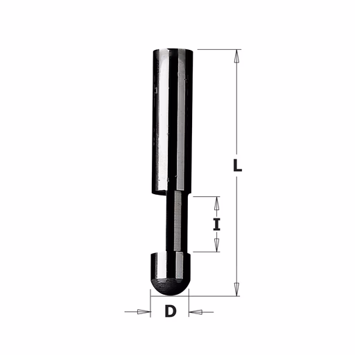 Rechte kantenfrees met geleiding zonder lager, HWM D=6mm S=6mm