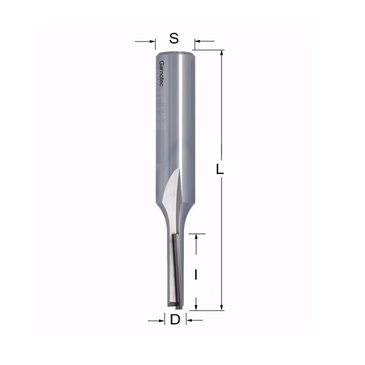 Diamantfrees met negatieve snij-plakket PCD Z1 D=6mm S=12mm L=75mm I=22mm