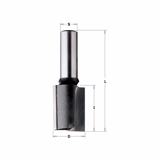 Rechte groeffrees, HW D=10mm S=10mm L=70mm I=25mm