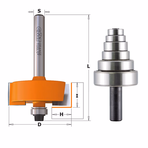 Kit rabatfrezen, HW D=34,9mm S=6mm