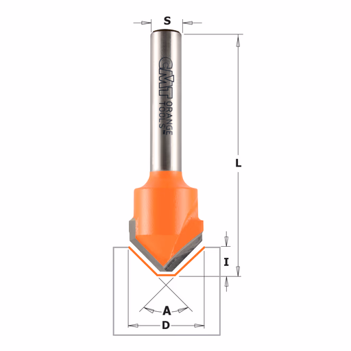 V-groef frees 90° voor alucobond, HW S=6mm