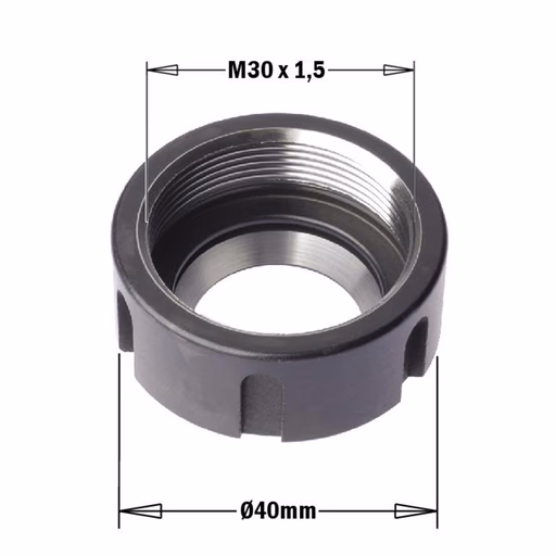 Klemmoer voor houder, rechts D=40mm