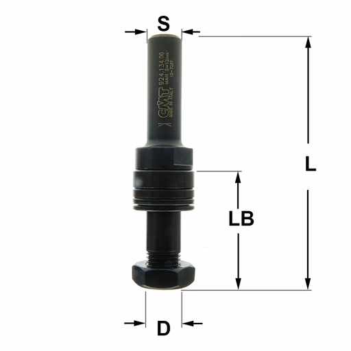 Spindel zonder kogellager S=1/2" L=85mm LB=39,5mm
