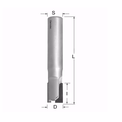 Diamantfrees met negatieve en positieve snij-plakket PCD Z2+1 D=10mm S=12mm L=60mm I=15mm