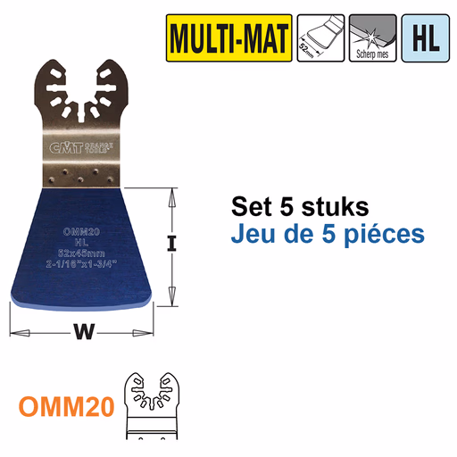 HL stabiele spatel/ schraper voor alle materialen, 52mm I=45mm · OMM20-X5