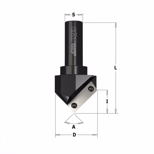 V-groeffrees met WPL messen D=52mm L=100mm I=25mm A=91°