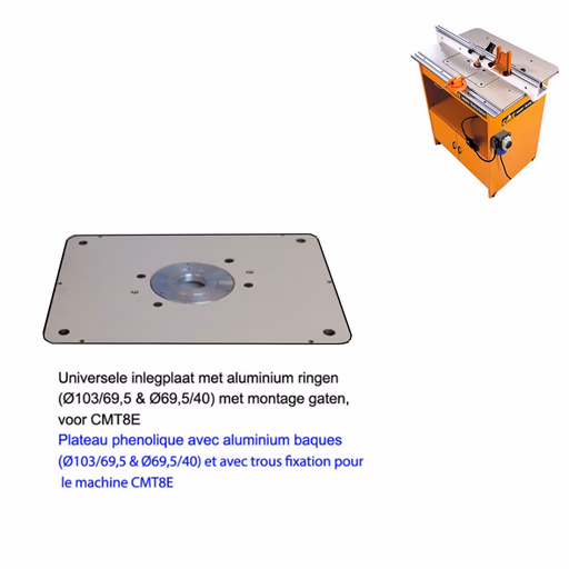 Universele inlegplaat + inlegringen · 999.501.27