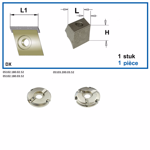 Spanblok rechts L=17mm K=11mm