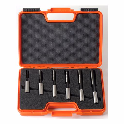Set van 6 langgatboren, rechts D=6mm S=16mm