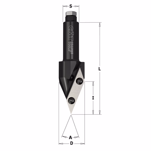 V-groeffrees met WPL messen D=33mm L=125mm I=40mm A=45°