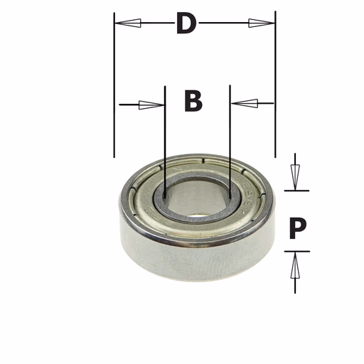 Standaard kogellager D=19mm B=8mm P=6mm