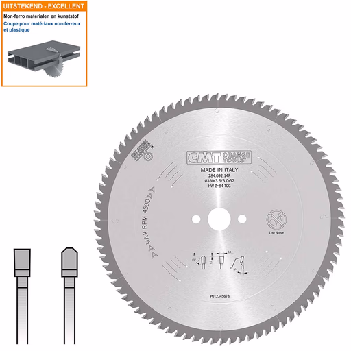 Cirkelzaag voor non-ferro metalen D=350mm K=3,6mm P=3mm Z84