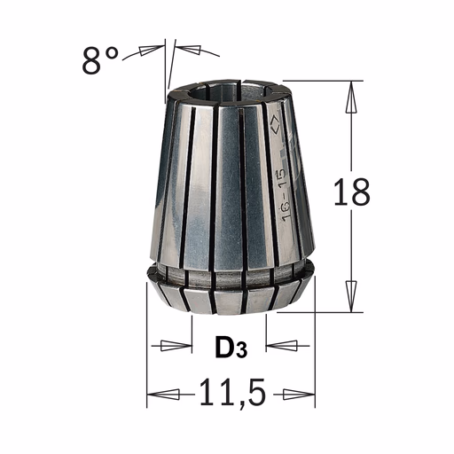Precisie spantang ER11 · 184.020.11