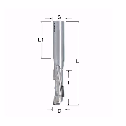 Diamantfrees PCD Z1+1 D=12mm L=87mm I=35mm (4 PCD+1 HM) · 140.324.61