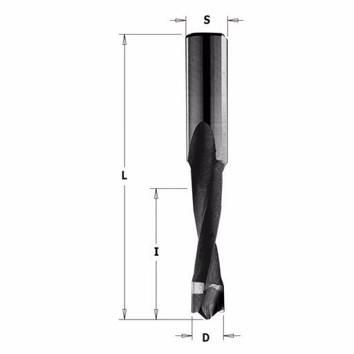 Drevelboor, rechts D=5mm L=70mm L1=30mm I=35mm · 311.050.41