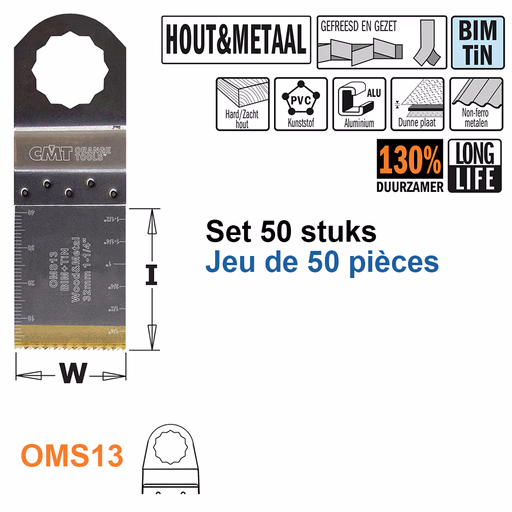 Multitoolzaagblad voor hout en metaal, 32mm · OMS13-X50