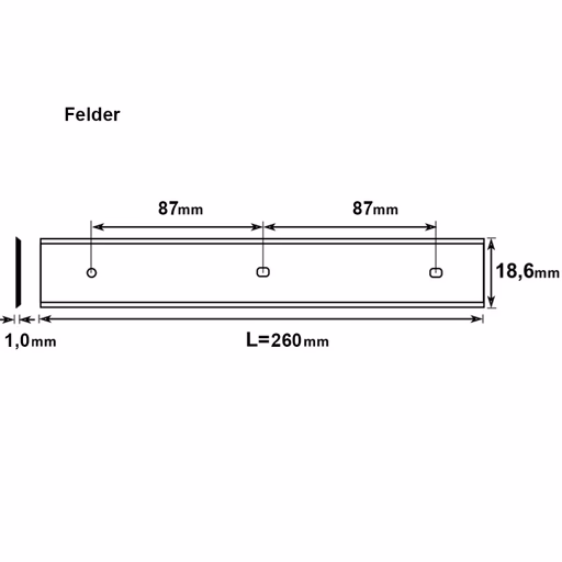 Schaafmes Brück (Kobalt) L=260mm