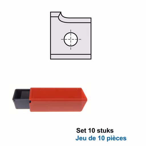 HWM wisselmessen (per 10 st.) L=12mm H=14,5mm R=2mm d=4mm · S790.120.14.RR2