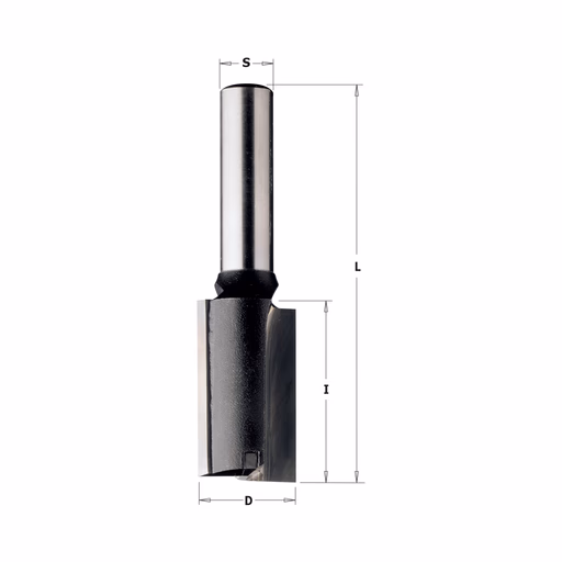 Rechte groeffrees, HW D=10mm S=12mm L=90mm I=35mm