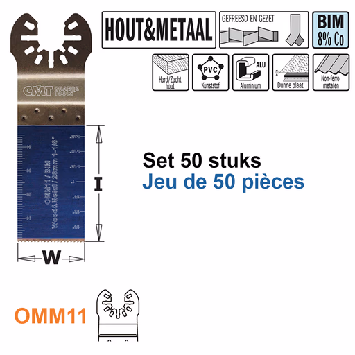 Multitoolzaagblad voor hout en metaal, 28mm I=48mm · OMM11-X50