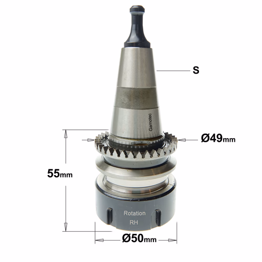 Precisie-spantanghouder ISO30 met tandkrans · 183.250.01