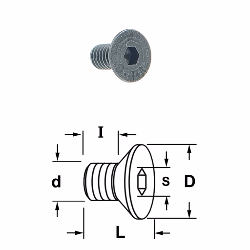 Conische D=8mm S=2mm L=6mm I=4mm